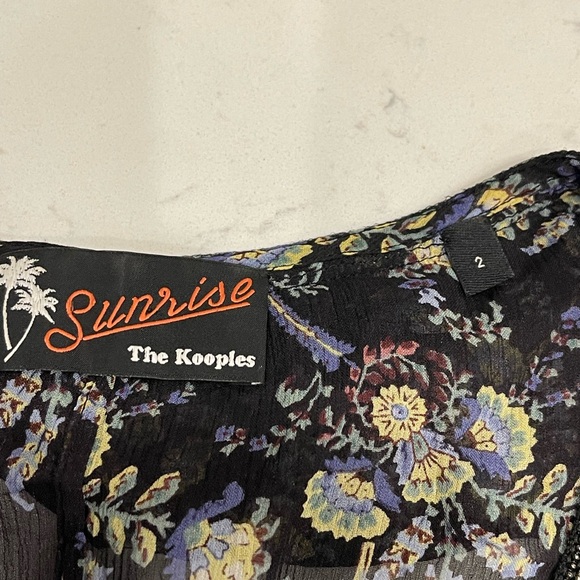 The Kooples Women's 100% Silk Tiered Ruffle Mini Dress Black Size 2 - Picture 9 of 12